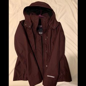 ABERCROMBIE Burgundy All-Season Weather Jacket